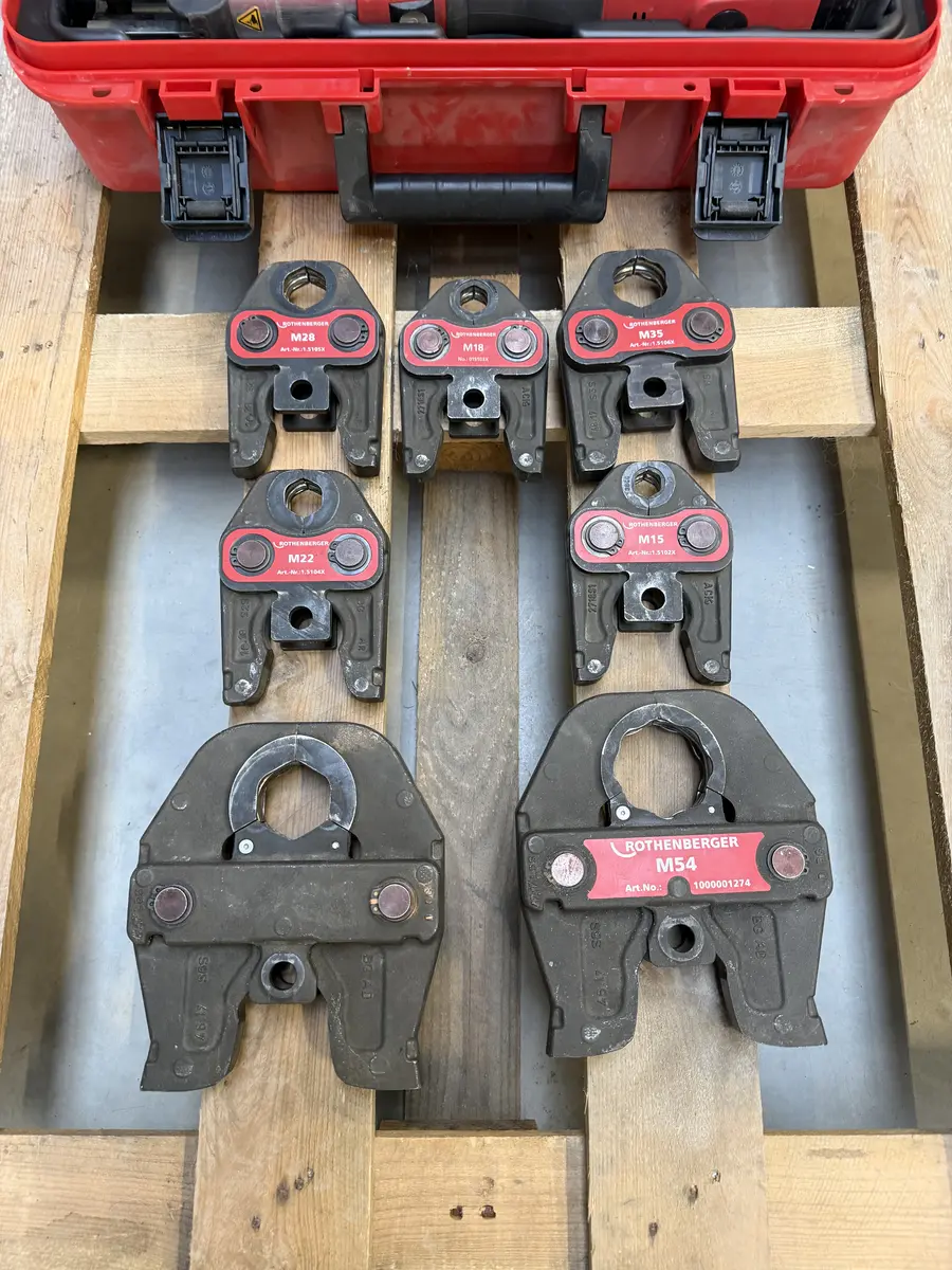Komplet siedmiu szczęk Rothenberger M15, M18, M22, M28, M35, M42 i M54