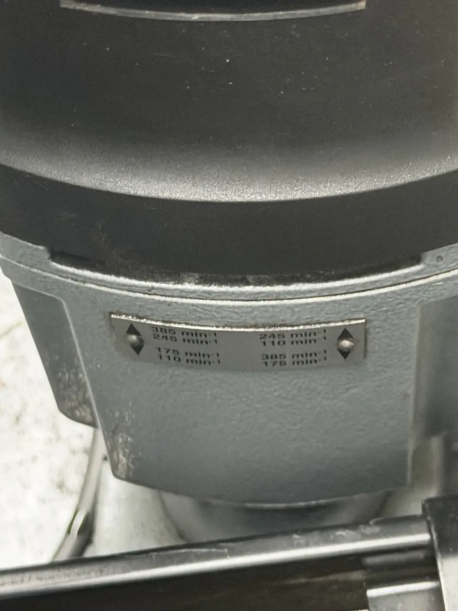 Tabliczka czterech przełożeń wiertarki magnetycznej Promotech PRO 100/4